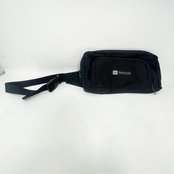 L.L. Bean Other - LL BEAN Unisex Black TRAVELER Travel Bag Waist Pack Crossbody 11” X 6” X 1”